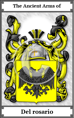 Del rosario Family Crest Download (JPG)  Book Plated - 150 DPI